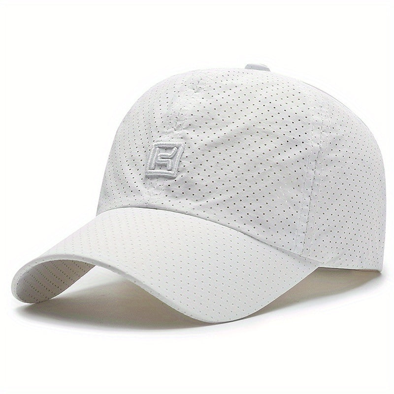 Embroidered Perforated Hat Outdoor Baseball Cap Men's Sport Cap Polyester