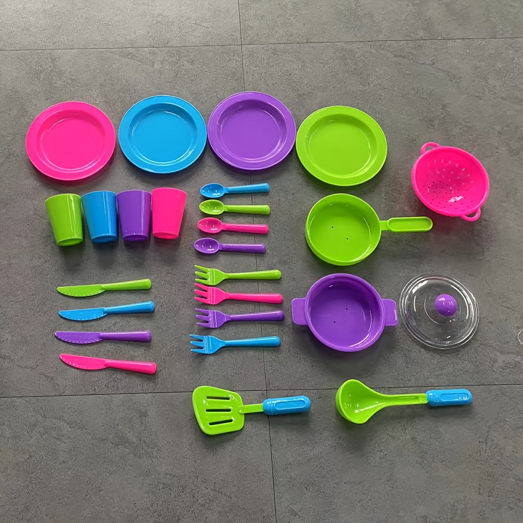 Pretend Play Dishes Little Chef Set Kids Serving Dishes Playset
