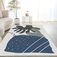 Geometric Area Rug Xmas Reindeer Washable Carpet for Living Rooms Bedrooms