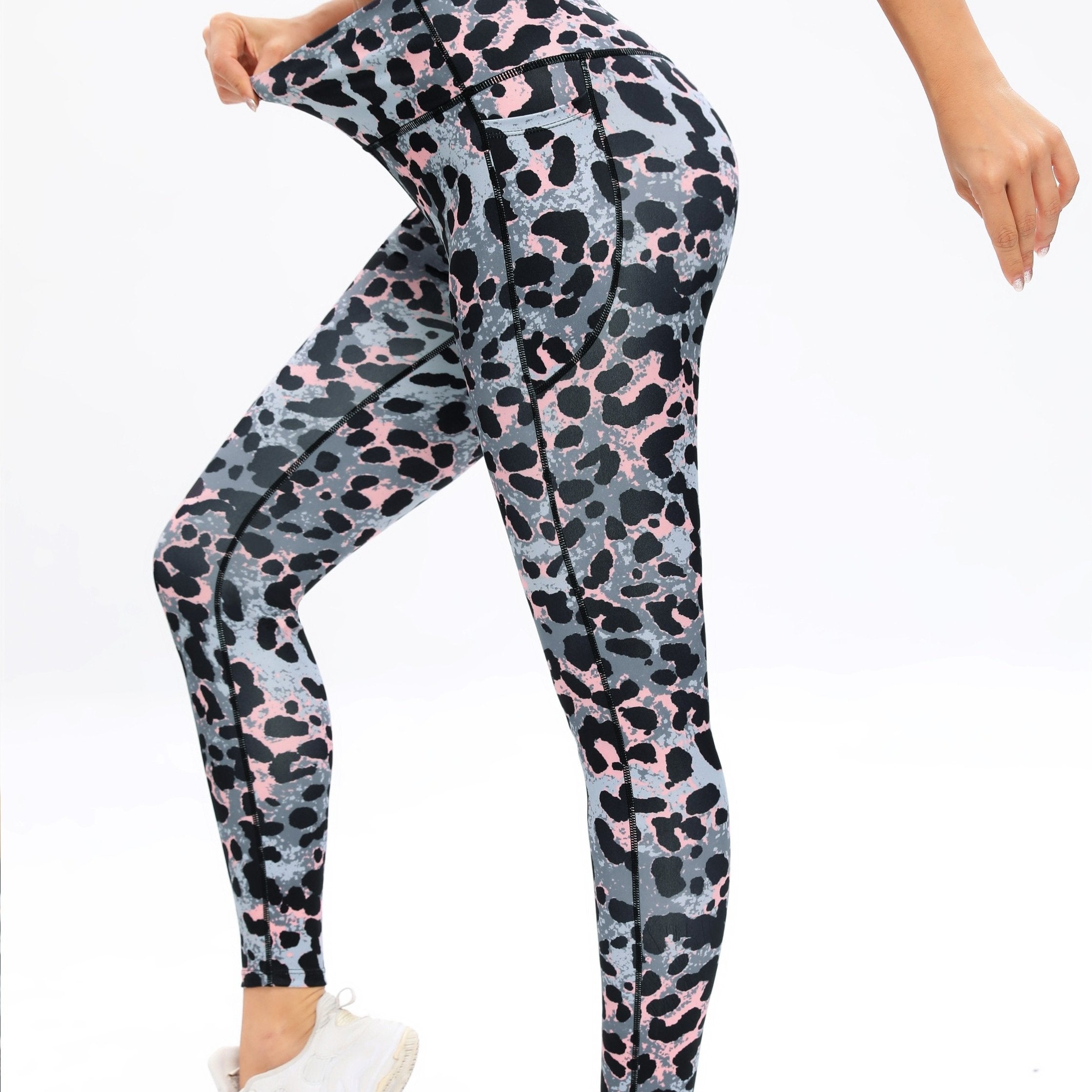 Leopard Print Yoga Pants Slim Fit Activewear Leggings
