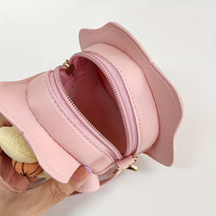 Girls Little Flower Crossbody Bag Mini Diagonal Shoulder Bag Coin Purse