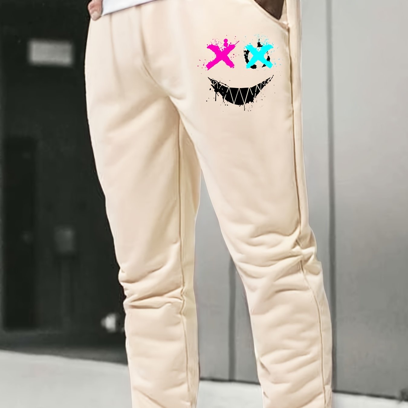 Men s Personality Print Casual Drawstring Stretch Comfort Sweatpants