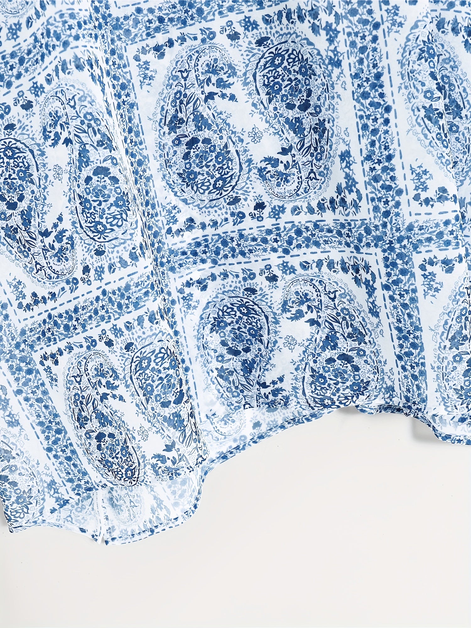 Boho Cover Up Women's Plus Paisley & Scarf Print