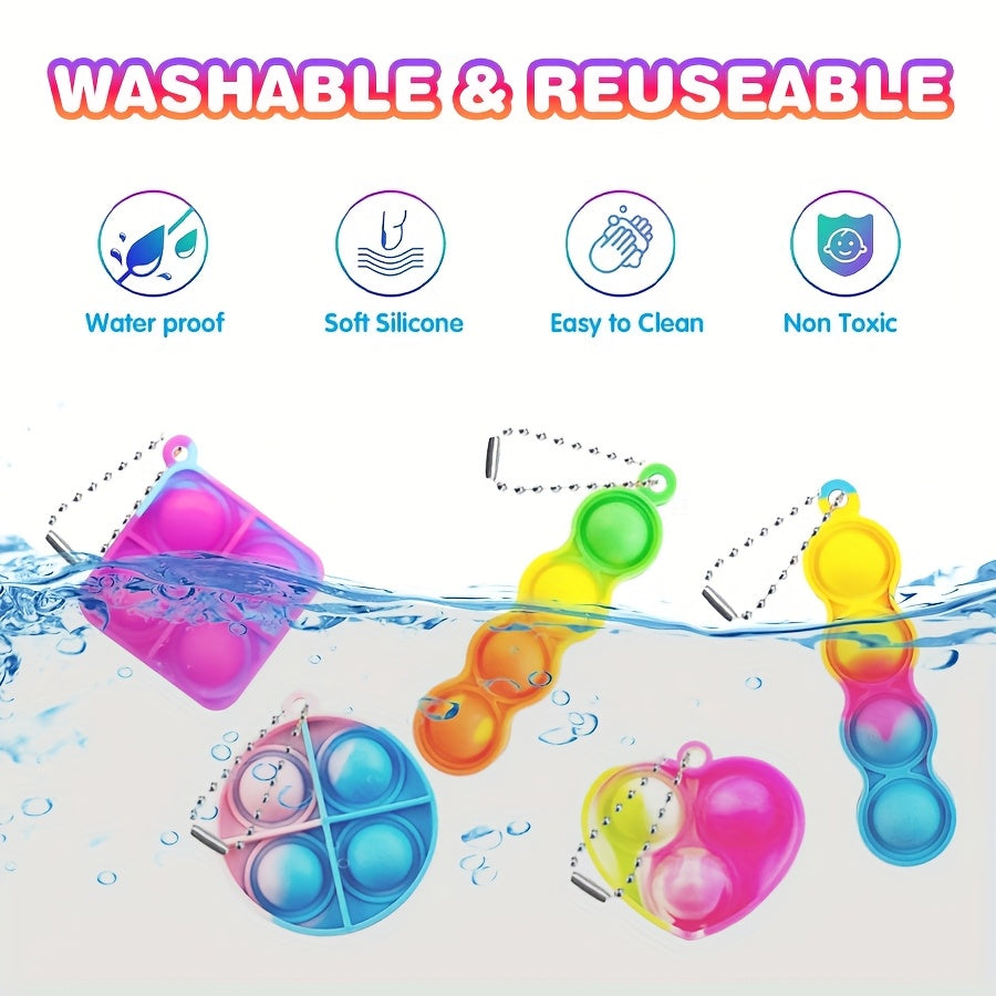 20pcs Mini Pop Keychain Party Favors Christmas Gift Toys