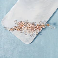 Wedding Head Flower Hair Clip Crystal Wedding Headdress