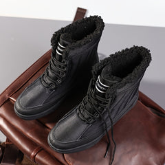 Men's Warm Fleece Thermal High Top Snow Boots