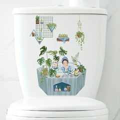 Waterproof Home Decor Toilet Sticker - Removable PVC Sticker