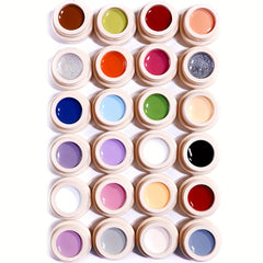 21 Colors Cream Pudding Gel Polish Set with Nail Brush Base and Top Coat