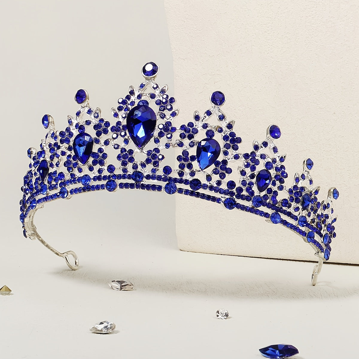 Baroque Rhinestone Crown Headband Princess Tiara