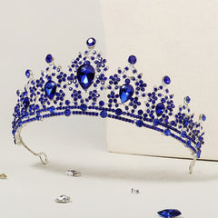 Baroque Rhinestone Crown Headband Princess Tiara