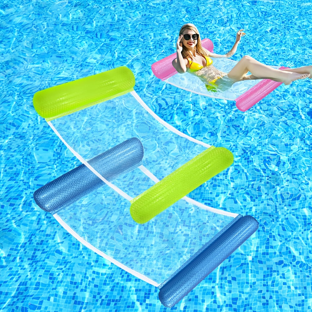 Pearlized Dual Tube Water Hammock Pool Float Lounger Beach Holidays Mixed Colors