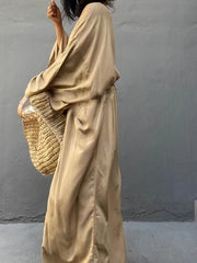 Loose Fit V Neck Cover Up Shirt for Women