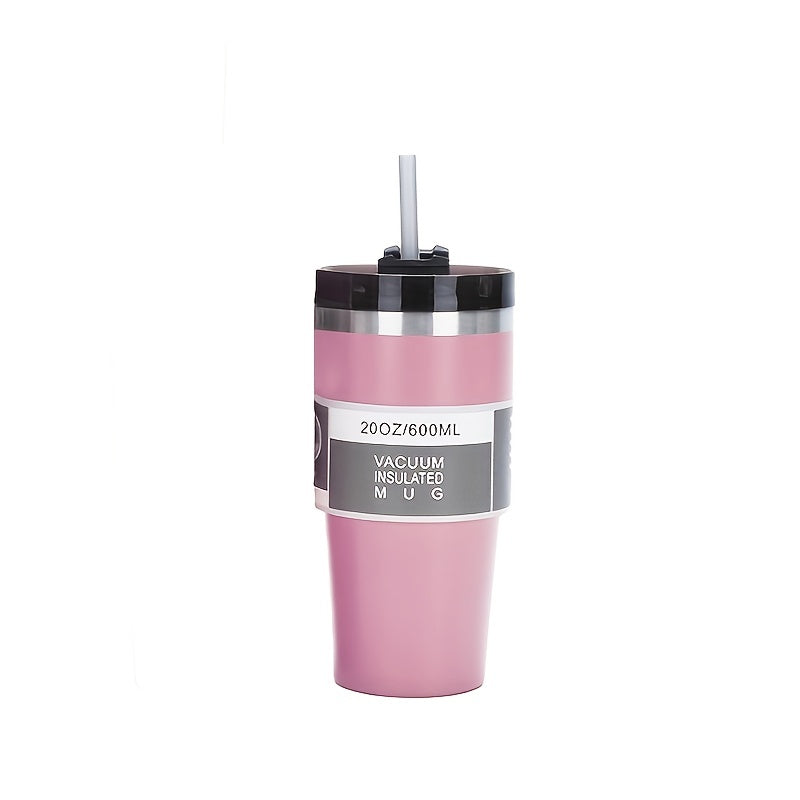 Stainless Steel Vacuum Flask with Straw Insulated Cup