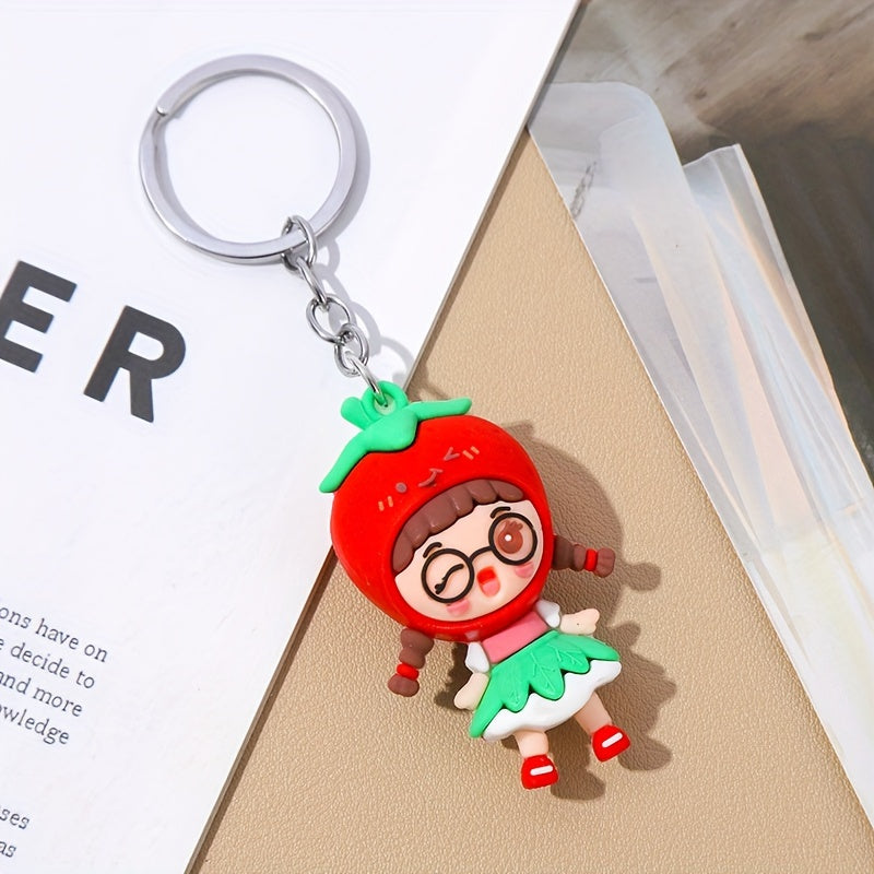 Fruit Doll Key Chain Schoolbag Backpack Pendant Keychain Gift Women Ladies