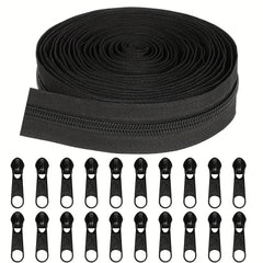 Bulk Nylon Coil Zipper By the Yards with 20pcs Sliders