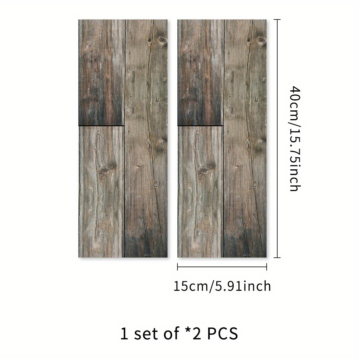 6PCS 15 01 40 01cm Wood Grain Floor Sticker, Waterproof Non-slip Tile Sticker