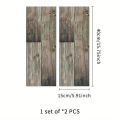 6PCS 15 01 40 01cm Wood Grain Floor Sticker, Waterproof Non-slip Tile Sticker