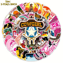 50pcs Cartoon Cowboy Stickers for Notebook Computer Helmet Water Cup