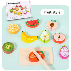 Kids Mini Kitchen Playset with Cuttable Fruits & Vegetables