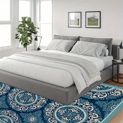 Soft Fluffy Plush Area Rug Vintage Floral Indoor Shaggy Rug