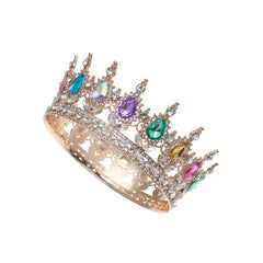 Colorful Zircon Crown Princess Crown for Girls