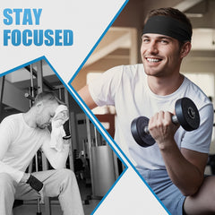 10pcs Breathable Sports Headbands for Men & Women Moisture Wicking Sweat Bands