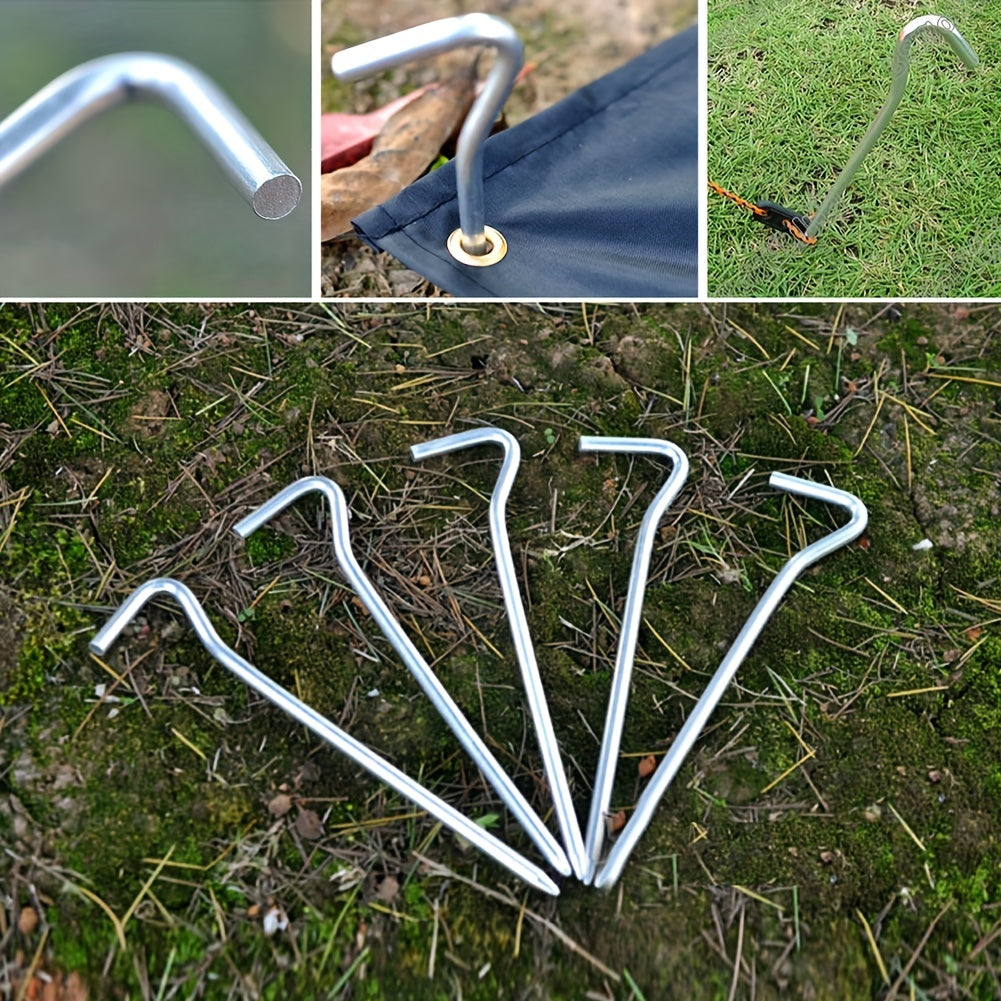 5pcs Aluminum Ground Stakes Tent Stakes Heavy Duty Metal Tent Pegs