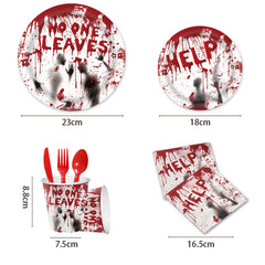 Halloween Scream Party Tableware Set for 16 Guests