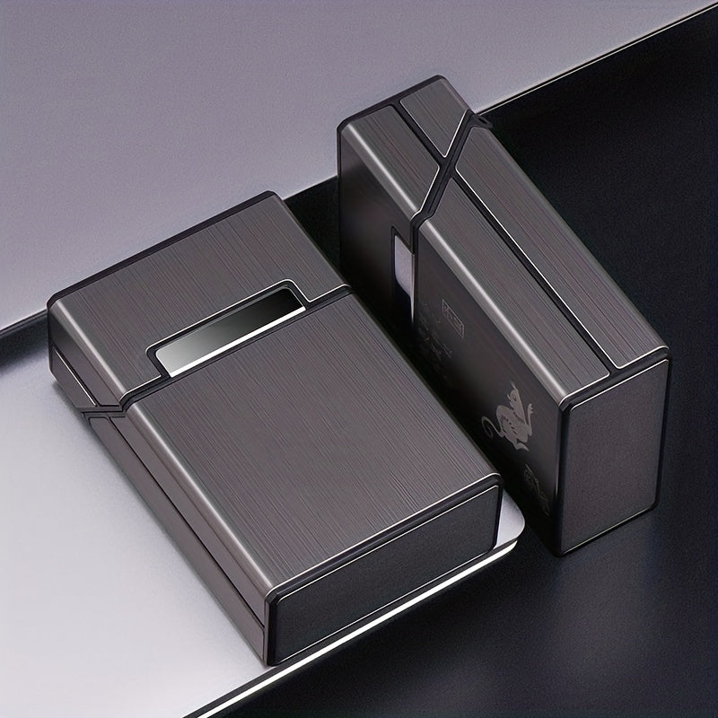 Metal Aluminum Cigarette Case 20 Pack Capacity Slim Anti-pressure Flip Cover