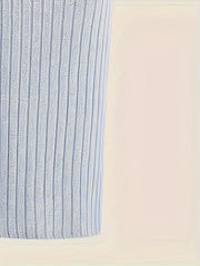 Solid Ribbed Maxi Midi Skirt