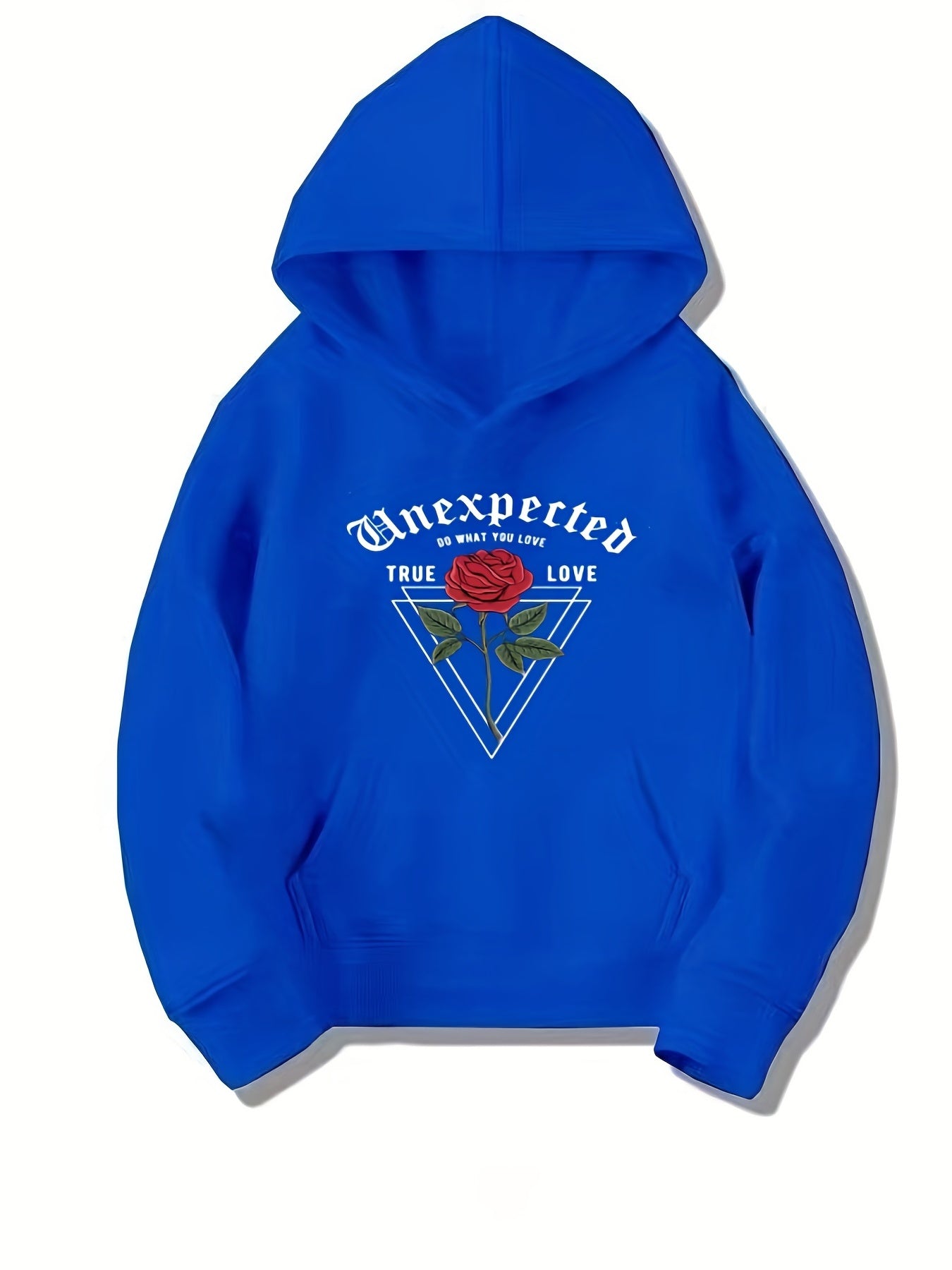 Girls' Rose Flower Hoodie Sweatshirt for Fall Spring