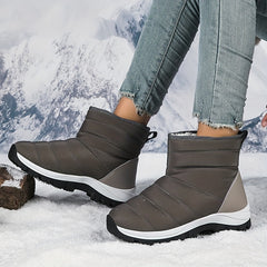 Non Slip Thickened Medium Tube Snow Boots Velvet Warm Shoes