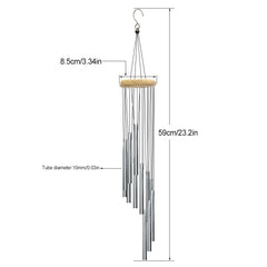 Outdoor Wind Chimes Aluminum Tubes Hanging Hooks