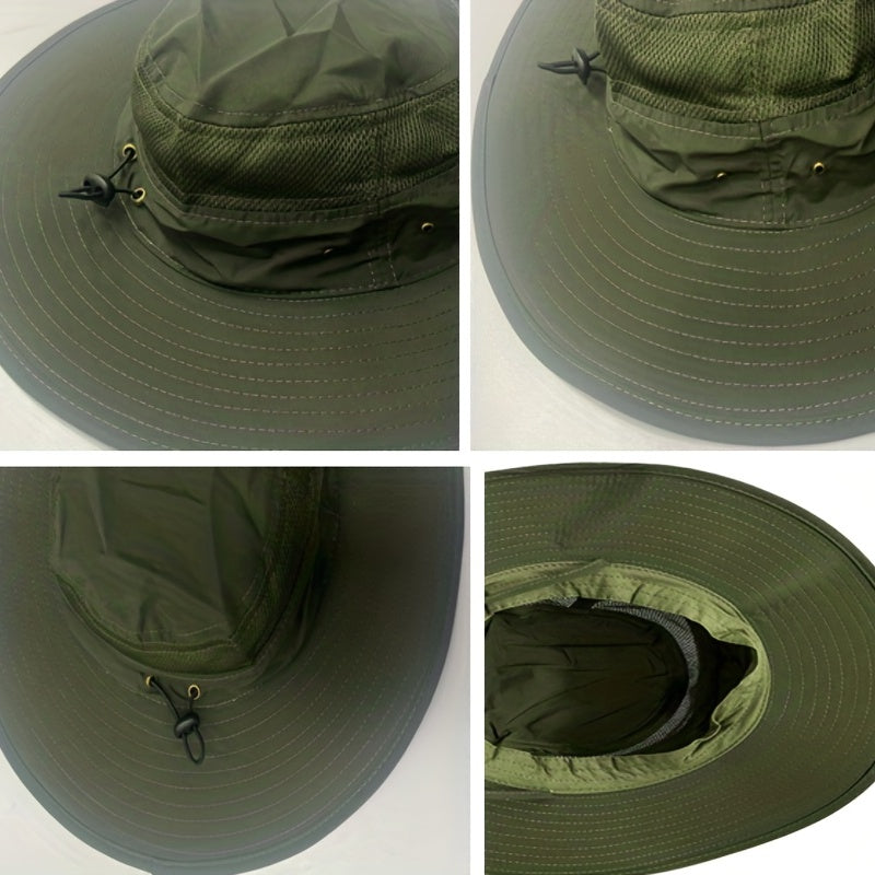 Breathable Wide Brim Cap Lightweight Sunscreen Mesh Hat