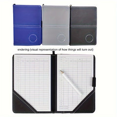 Golf Score Book Faux Leather Case Portable Ball Game Score Record Book