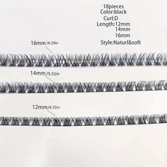 DIY Cluster Lashes Segmented Individual Lashes 1 Row 14 Pcs