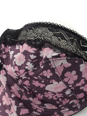 Contrast Lace Floral Print Bra Sexy Bralette