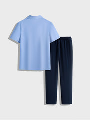 Boys Preppy Style Outfit Long Pants & Shirt Set with Bow Tie