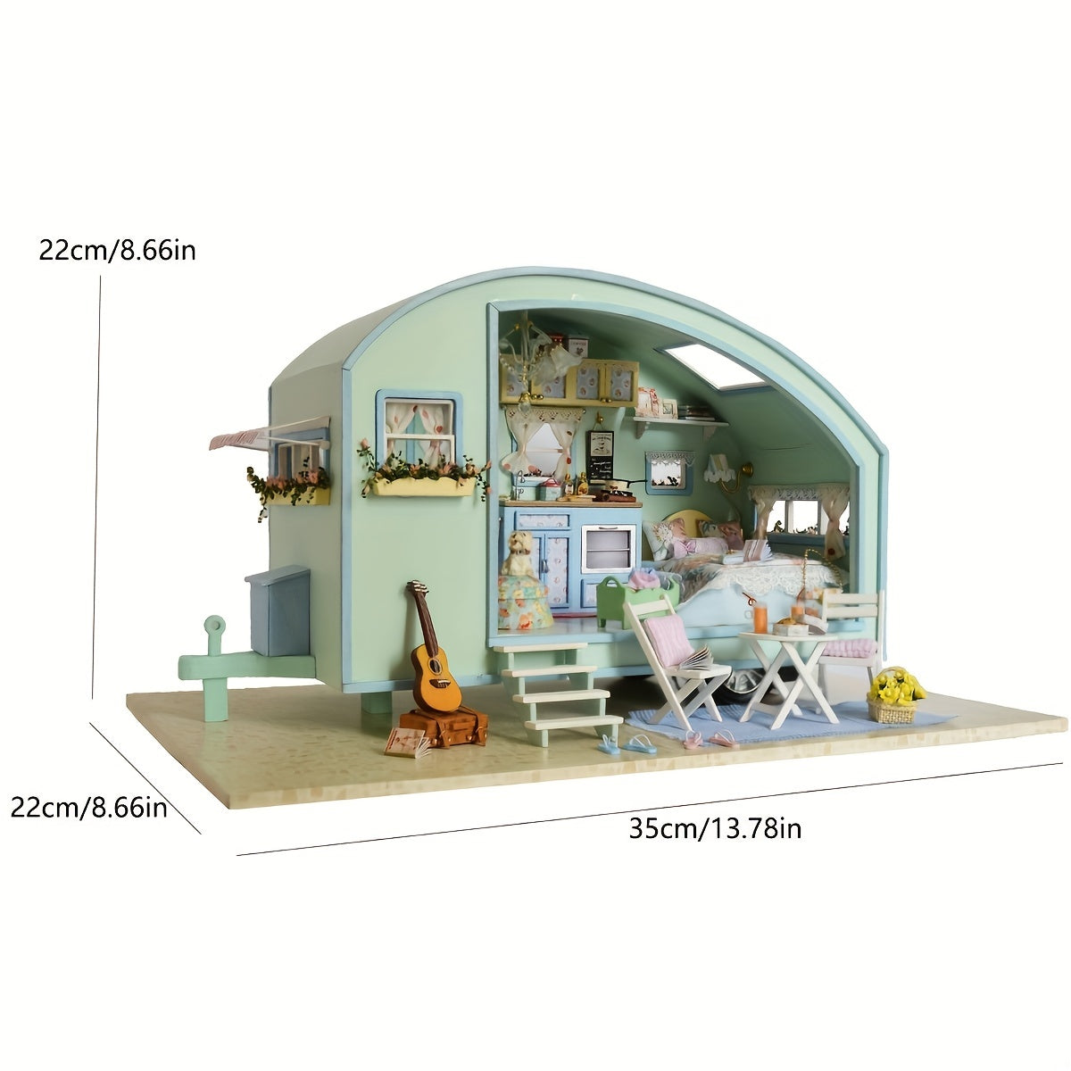 Dollhouse 3D Puzzle Mini Doll House Kit DIY Room Toys Bedroom Decor Furniture