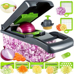 16pcs Slicer Kitchen Vegetable Cutter Dicer Shredder Set
