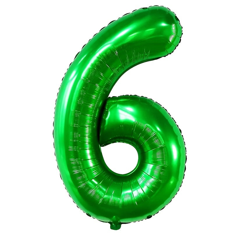 Dark Green Number Balloon 40 Foil Jungle Birthday Party Decor