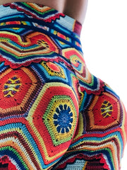 Geometric Print High Waist Sports Leggings