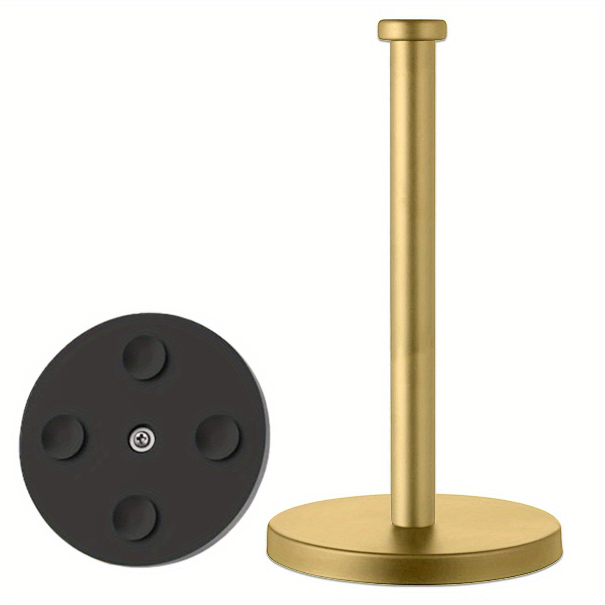 Standing Paper Towel Holder with Weighted Base for Kitchen Bathroom