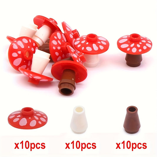 Mushroom Building Blocks - Colorful Forest Decor