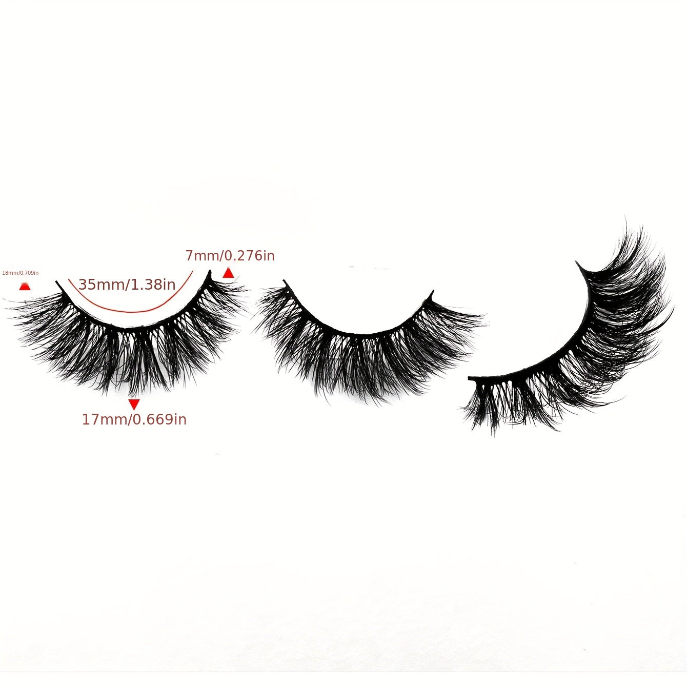 7 Pairs Full Strip Lashes Cluster Like Lashes 17mm Wispy False Eyelashes