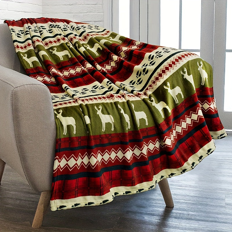 Christmas Decoration Blanket Soft Plush for Home & Outdoor Use
