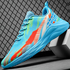 Thick Sole Shock Absorption Sneakers Lightweight Mesh Running Shoes