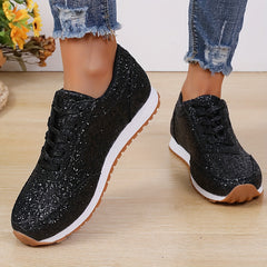 Sequins Glitter Lightweight Walking Shoes Non Slip Outdoor Sneakers