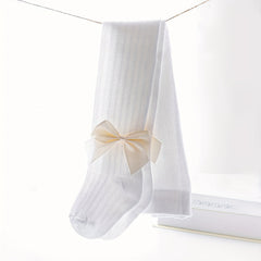 Girls Bowknot Knit Pantyhose Leggings For Kids
