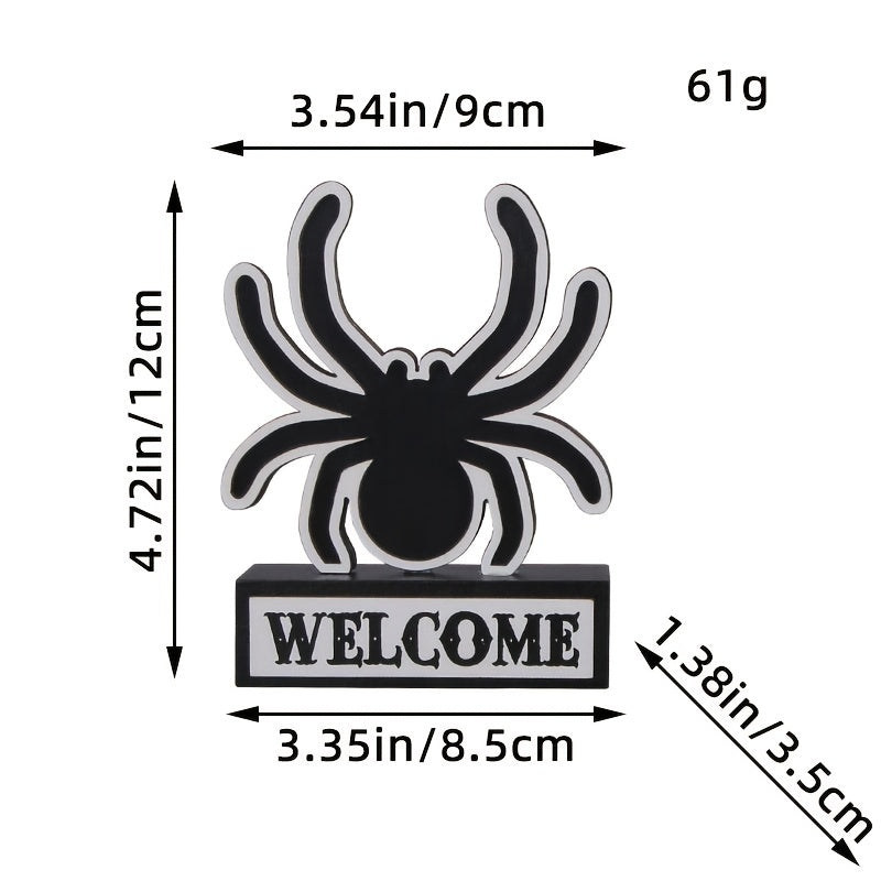 Halloween Spider Bat Wooden Sign Christmas Ornament Spooky Party Decor